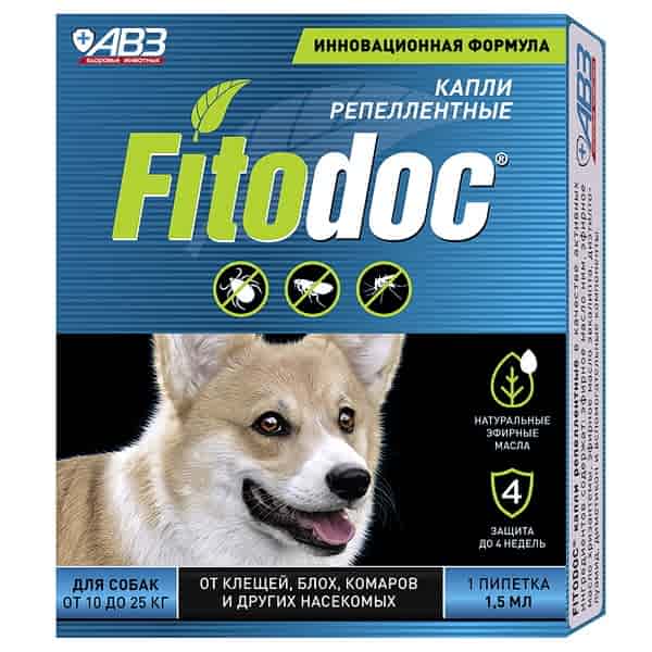 Фитодок капли репеллентные  собак от 10 до 25 кг