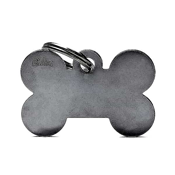 My family Адресник косточка серебряная большая