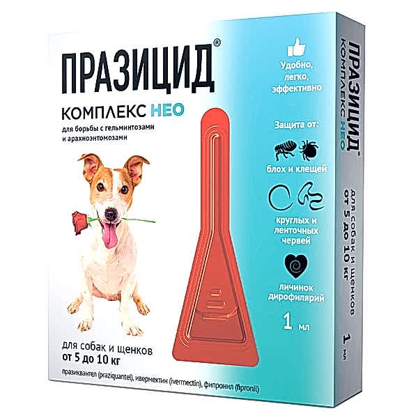 Празицид-комплекс НЕО (для собак и щенков от 5 до 10 кг), 1*1 мл