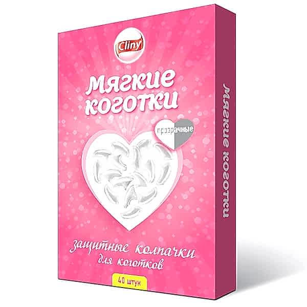 КОГТИ мягкие прозрачные CLINY 40шт