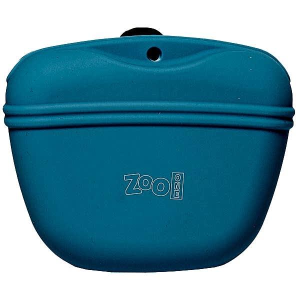 V.I.Pet сумочка д/лакомств силиконовая с магнитным замком ГОЛУБАЯ  