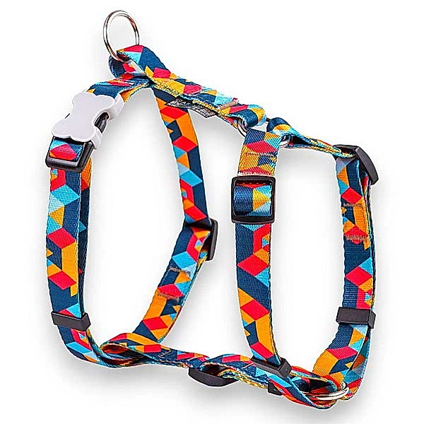 Шлейка Dog&Vogue Shape цветная 1,5 см