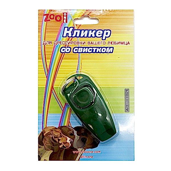 ZooOne кликер-свисток с кольцом зелёный