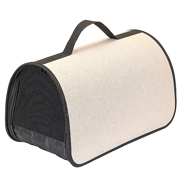 DELIPET cумка-переноска светло-бежевая рогожка, №2 , 40*24*24см