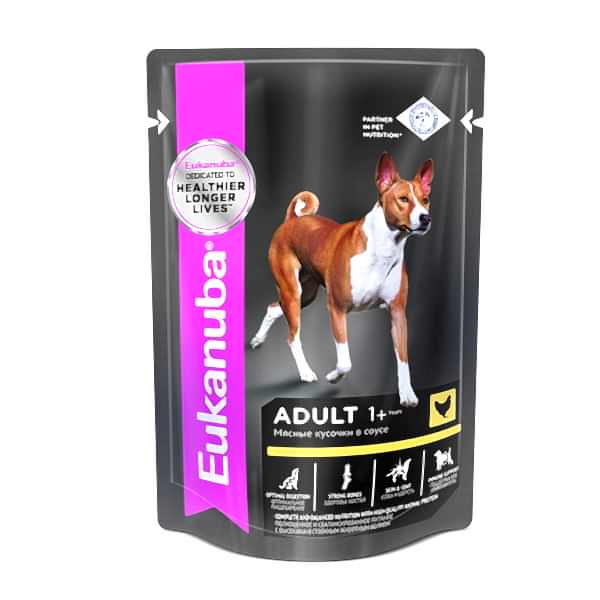 Eukanuba д/собак 100г влажный корм курица пауч