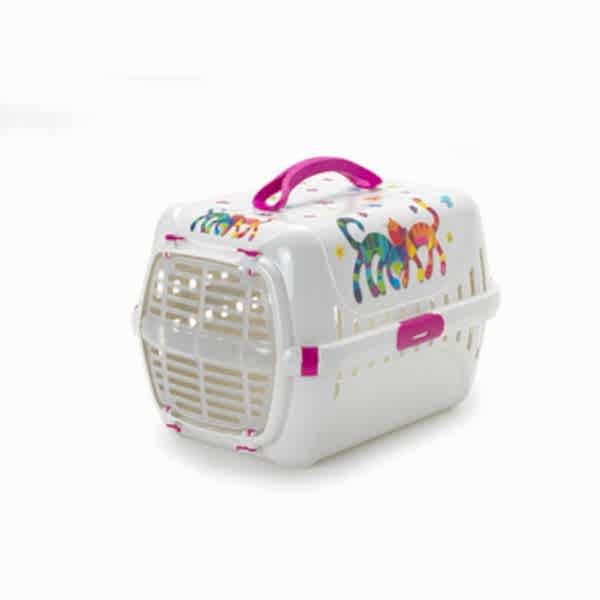 Moderna переноска с пластиковой дверью 49,4*32,2*30,4 Trendy Runner ярко-розовая