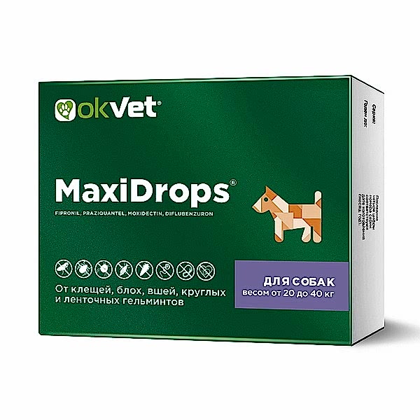 МаксиДропс д/соб весом от 20 до 40 кг