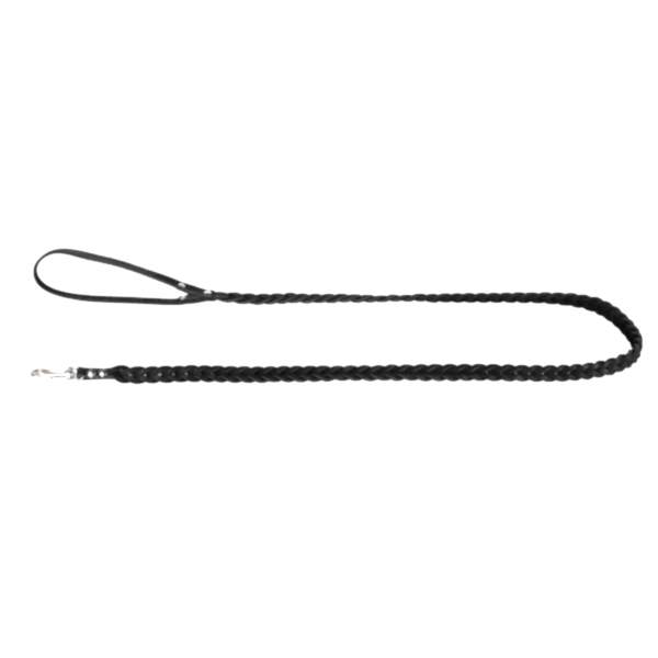 Поводок плетеный "косичка" 8 мм черный