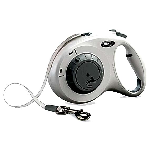 Поводок-рулетка Flexi Select tape 7m light grey