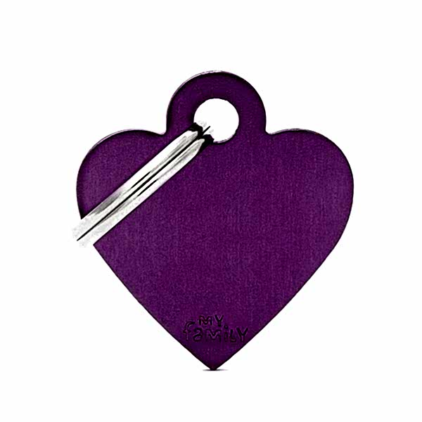 My family Адресник сердце фиолетовое малое