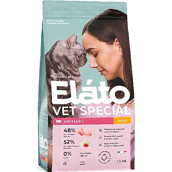 Elato Holistic Vet Special Urinary д/кошек диет. курица 1.5 кг