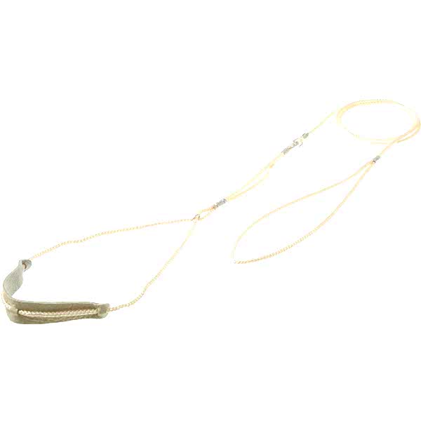 V.I.Pet Ринговка с кольцом круглая с расш. кожаным РЕSK 2.5*17 (св. бежевый)(10)