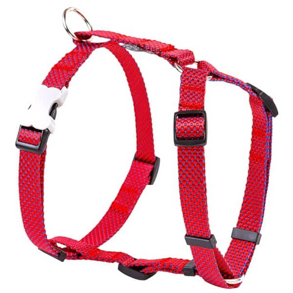 Шлейка Dog&Vogue NEO красная 1,5 см