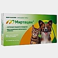 Миртацен для собак мелк. пород и кошек уп. 10 табл.*1,88 мг