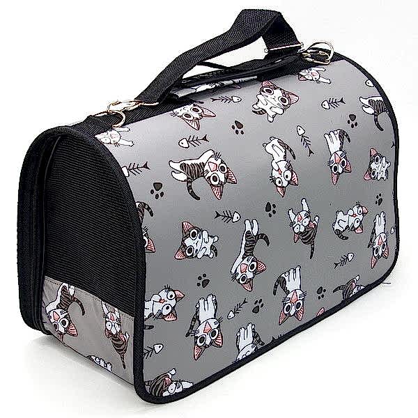  Jack&King Сумка-переноска 52х22х29см Кошки серый, размер L