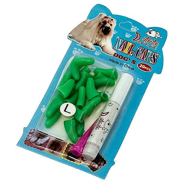 Когти накладные для кошек и собак  L зеленые (20шт)