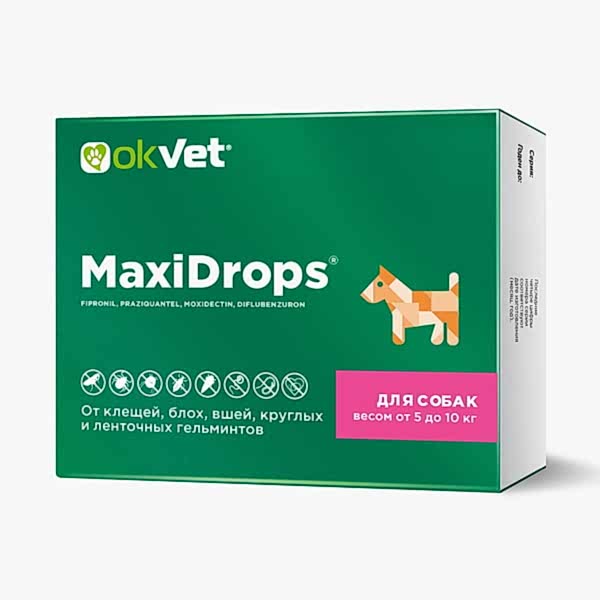 МаксиДропс д/соб весом от 5 до 10 кг