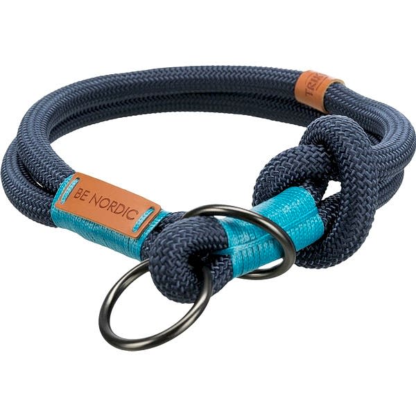 Trixie Ошейник-удавка BE NORDIC, XS-S: 30 см/ф 6 мм, темно-синий/светло-синий