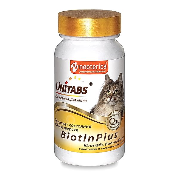 Unitabs BiotinPlus c Q д/кошек