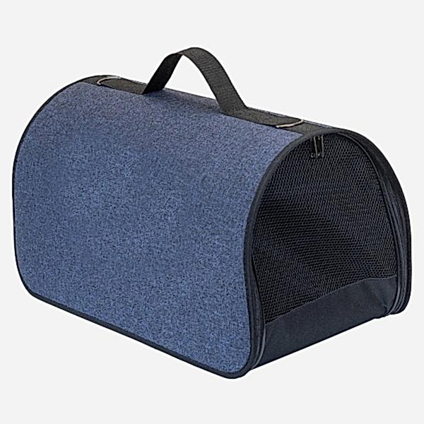 DELIPET cумка-переноска синяя рогожка, №4 , 51*29*29см