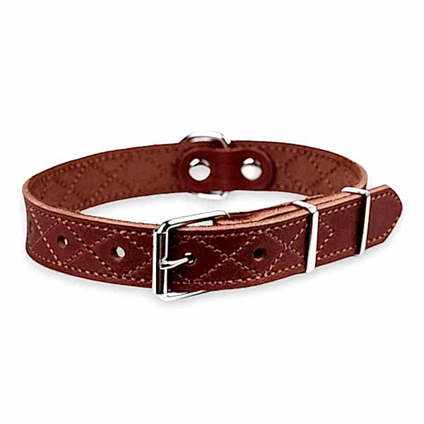 Ошейник Новара 25 мм коньячный