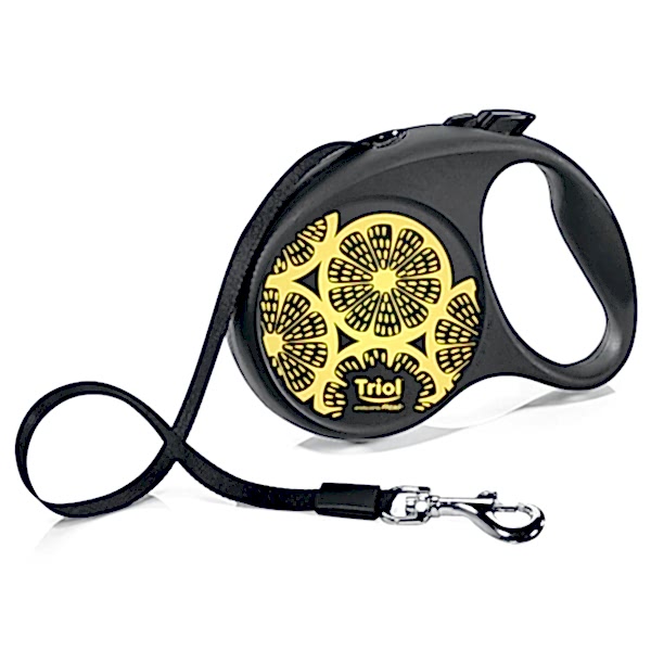 Triol Flexi Joy Lemon поводок-рулетка L 5м до 50кг, лента