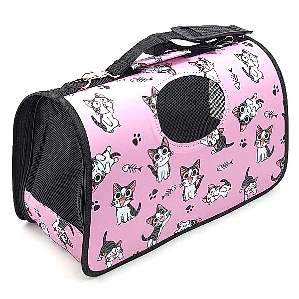 Jack&King Сумка-переноска 43х20х27см Кошки розовый, размер M