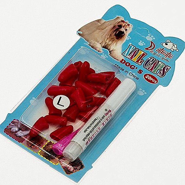 Когти накладные для кошек и собак  L красные (20шт)